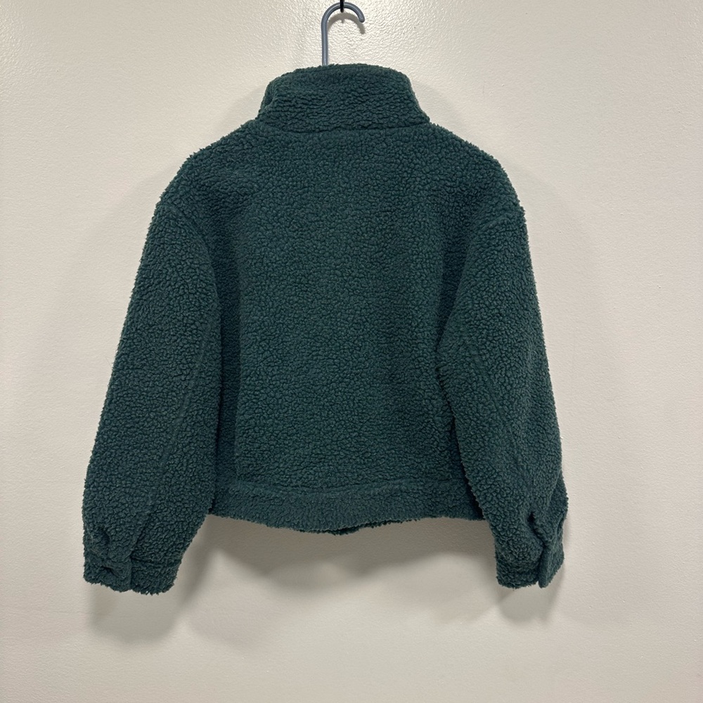 American Eagle Outfitters pine green earthy Sherpa Jacket size oversized XXS - Picture 4 of 4